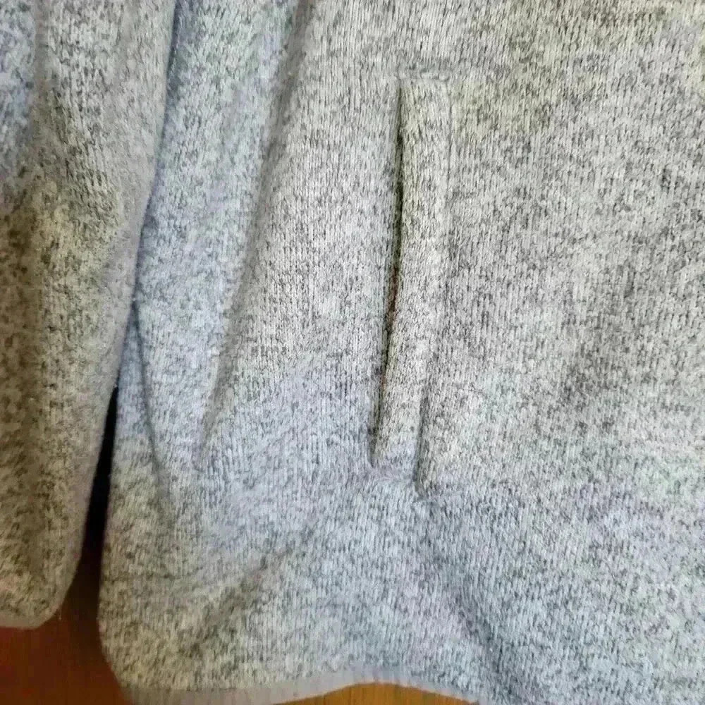 The North Face Womens Medium Crescent Wrap Fleece Hoodie Jacket Gray - Picture 4 of 13